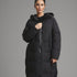 Damen Jacke Winter Oversize mit Kapuze – Gepolstert, Lang Maschinenwaschbar